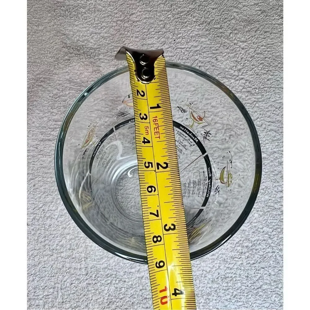 Vintage 1960’s Cocktail Shaker Glass With Recipes MCM Retro Bar Atomic Libbey